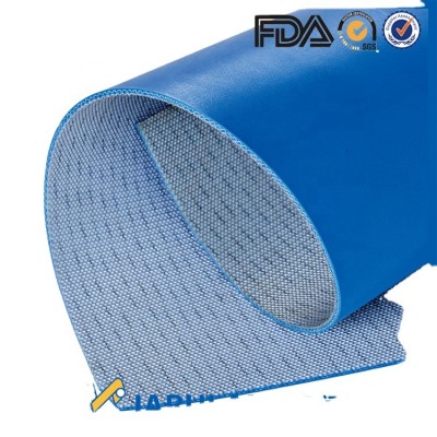 diamond top anti oil light blue color pvc conveyor belt for food conveying